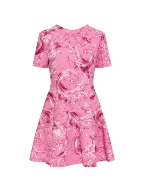 baroque-print mini dress by VERSACE