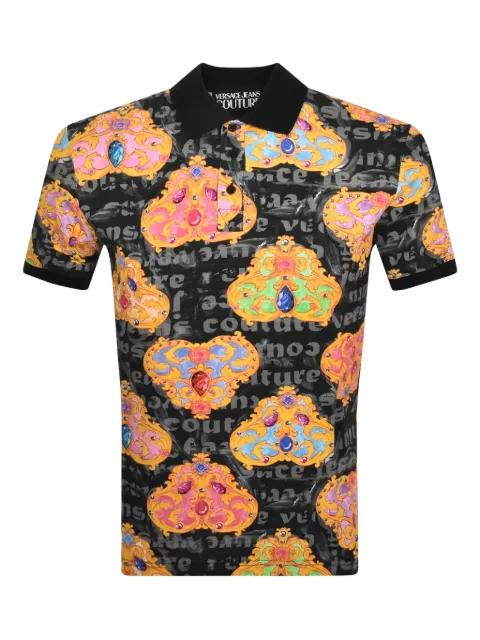 baroque-print polo shirt by VERSACE