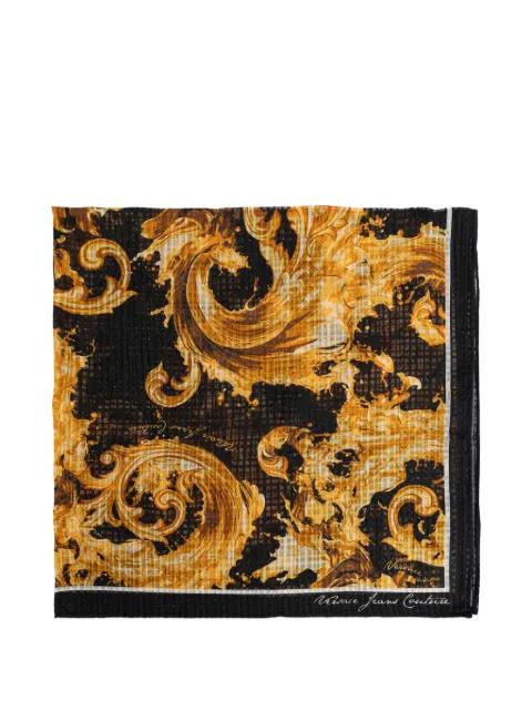 baroque print silk scarf by VERSACE