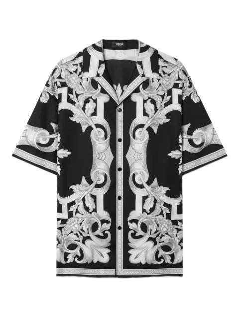 baroque-print silk shirt by VERSACE