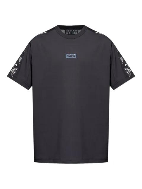 baroque-print sleeve-detail t-shirt by VERSACE