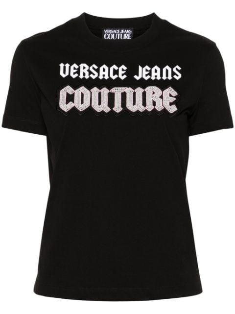bead-embellished cotton T-shirt by VERSACE