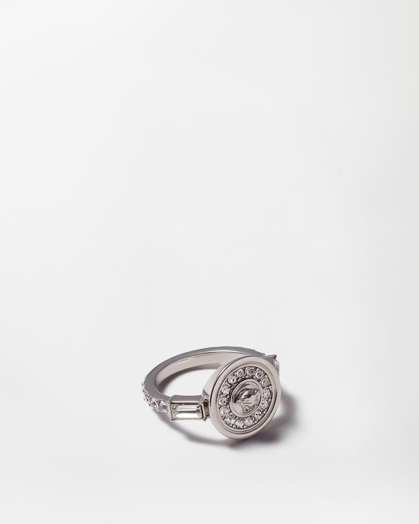 bright medusa crystal ring by VERSACE