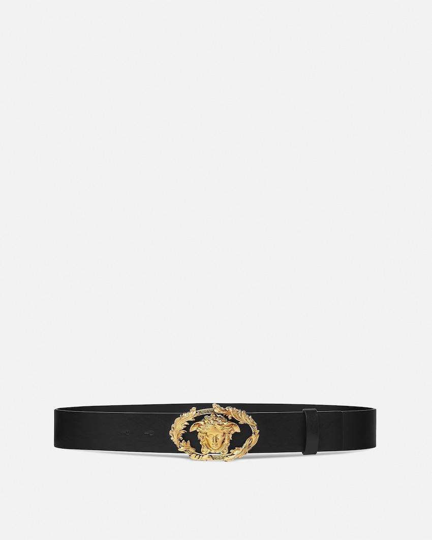 buckle crest leather belt 1.6 by VERSACE