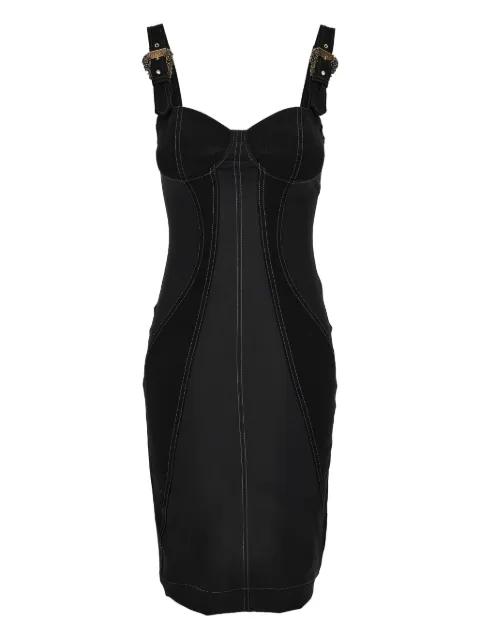 buckle-embellished seam-detail dress by VERSACE