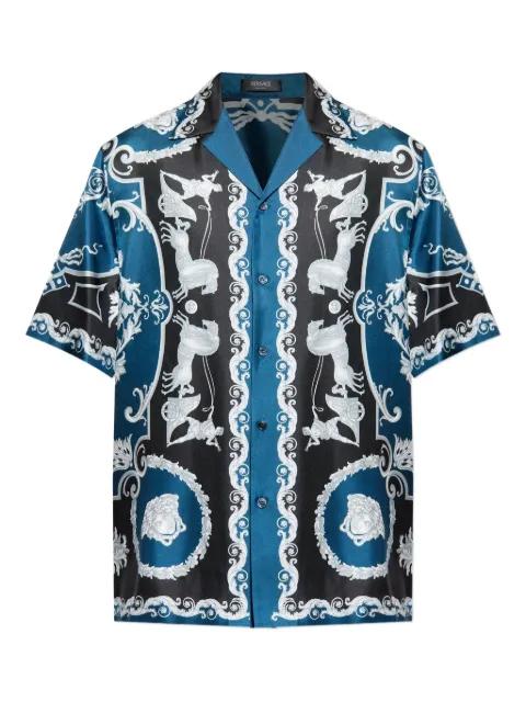button-fastening pattern shirt by VERSACE