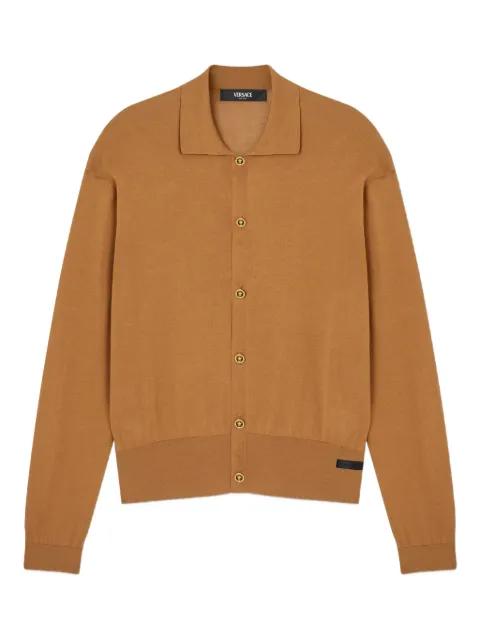 button-front collared cardigan by VERSACE