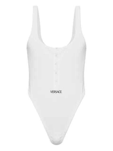 button-front cotton body by VERSACE