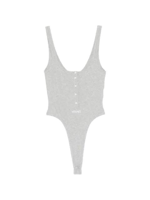 button logo bodice by VERSACE