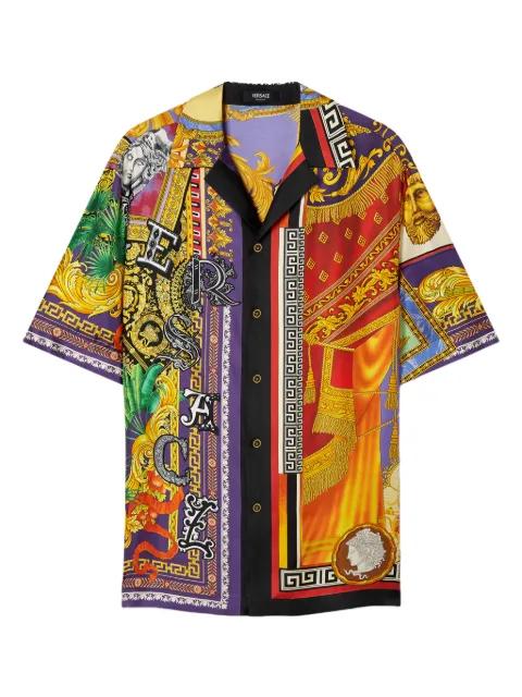 buttoned graphic-print shirt by VERSACE