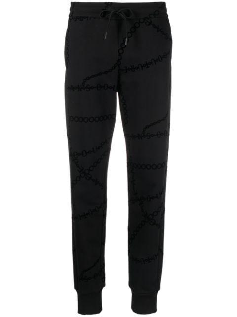 chain-print cotton track pants by VERSACE