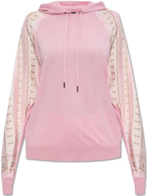 chain-print wool hoodie by VERSACE