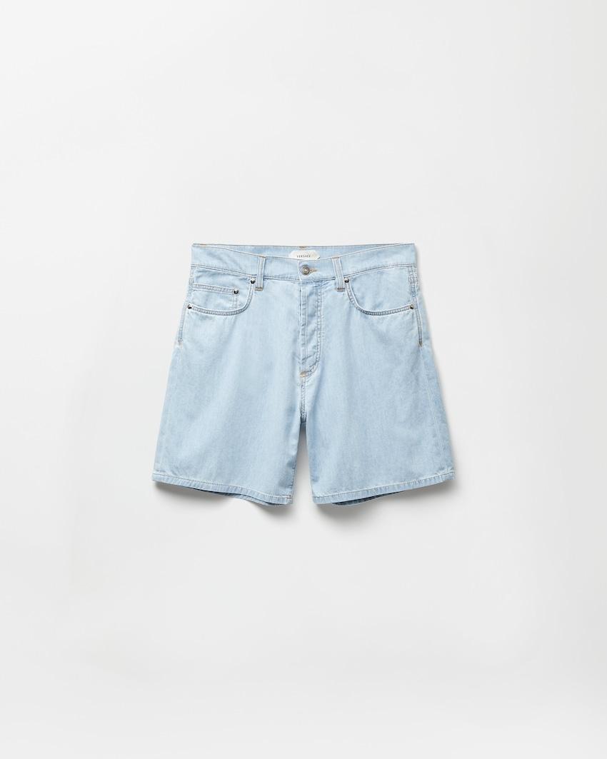 chambray denim shorts by VERSACE