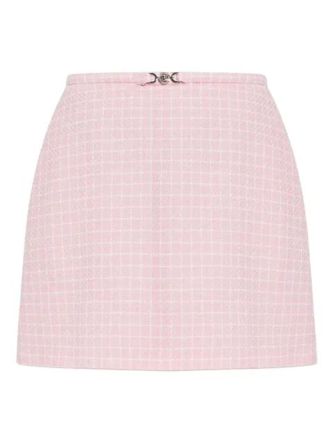 check-pattern mini skirt by VERSACE
