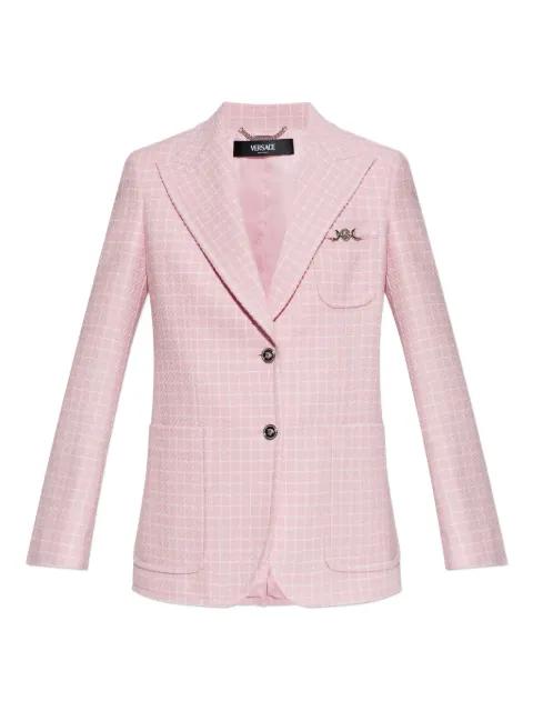 check-patterned blazer by VERSACE