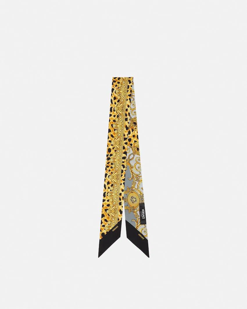cheetah barocco silk lavalliere by VERSACE