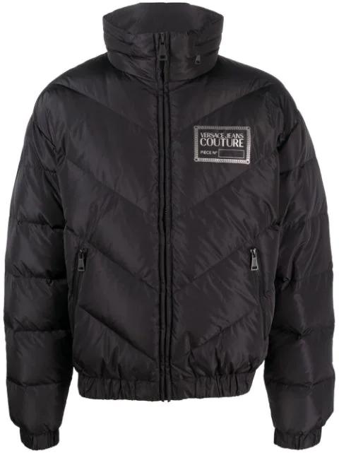 chest logo-print padded jacket by VERSACE