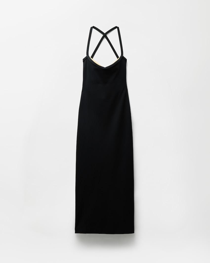 compact viscose-jersey long dress by VERSACE