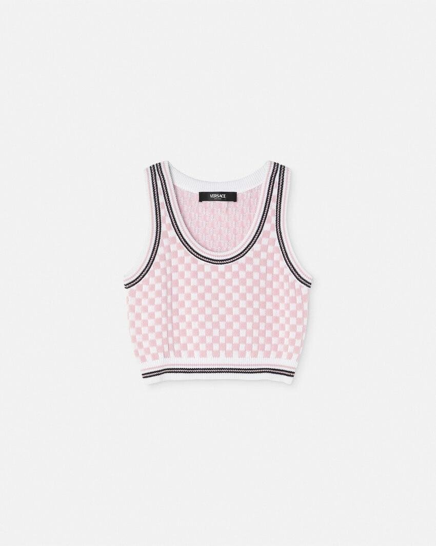 contrasto knit tank top by VERSACE