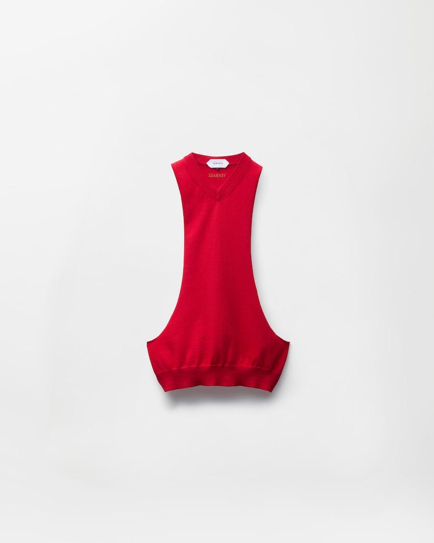 cotton-cashmere knit tank top by VERSACE
