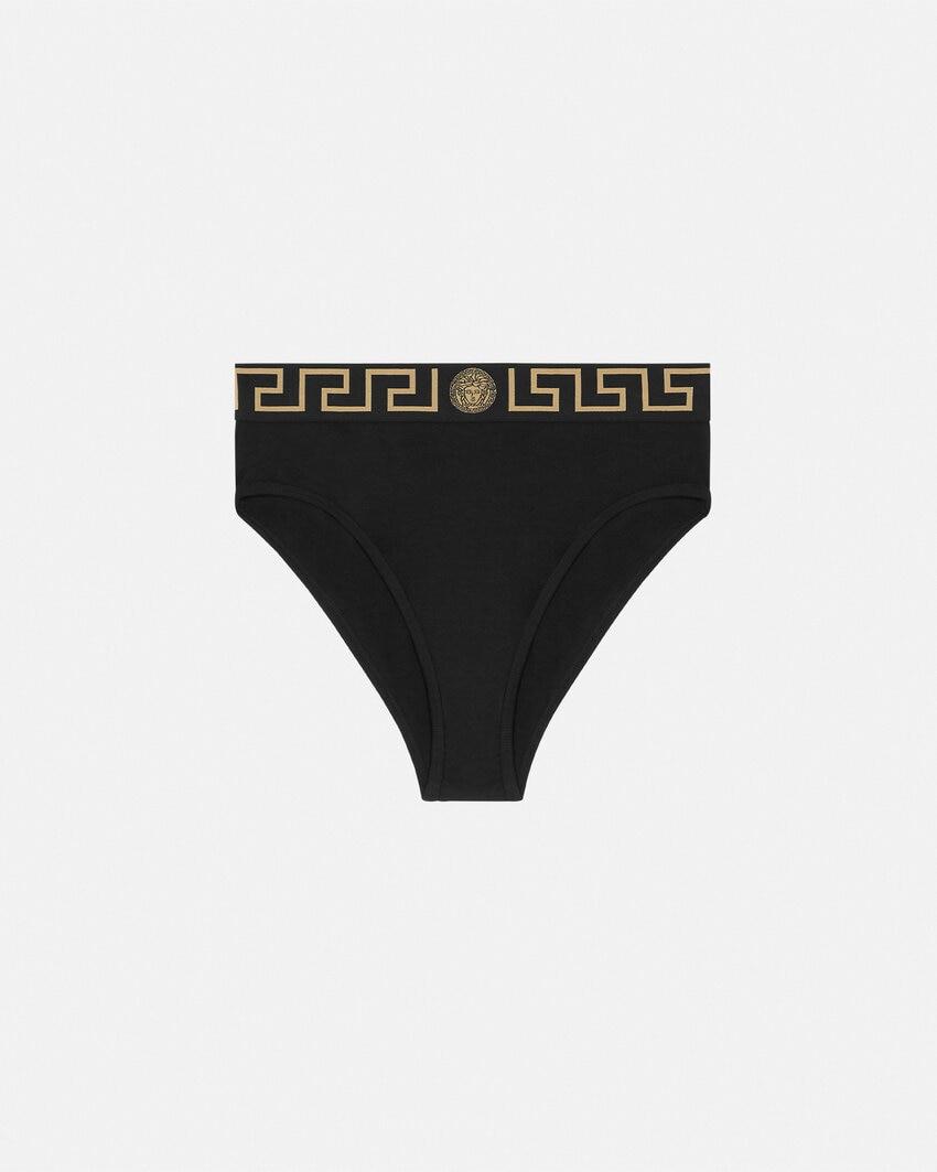 cotton-jersey high-waist briefs by VERSACE
