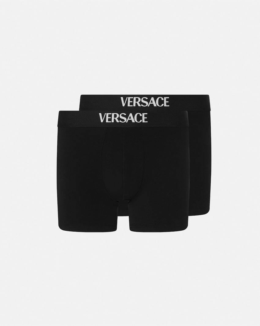 cotton-jersey long trunks 2-pack by VERSACE