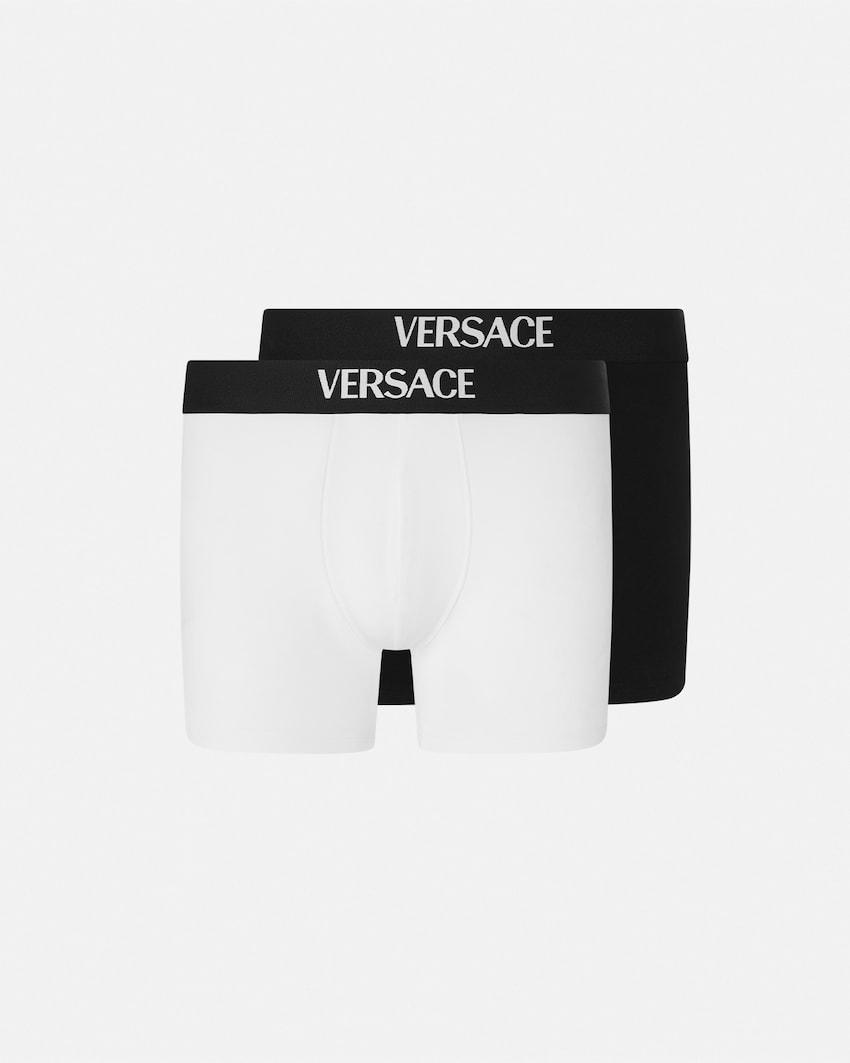 cotton-jersey long trunks 2-pack by VERSACE