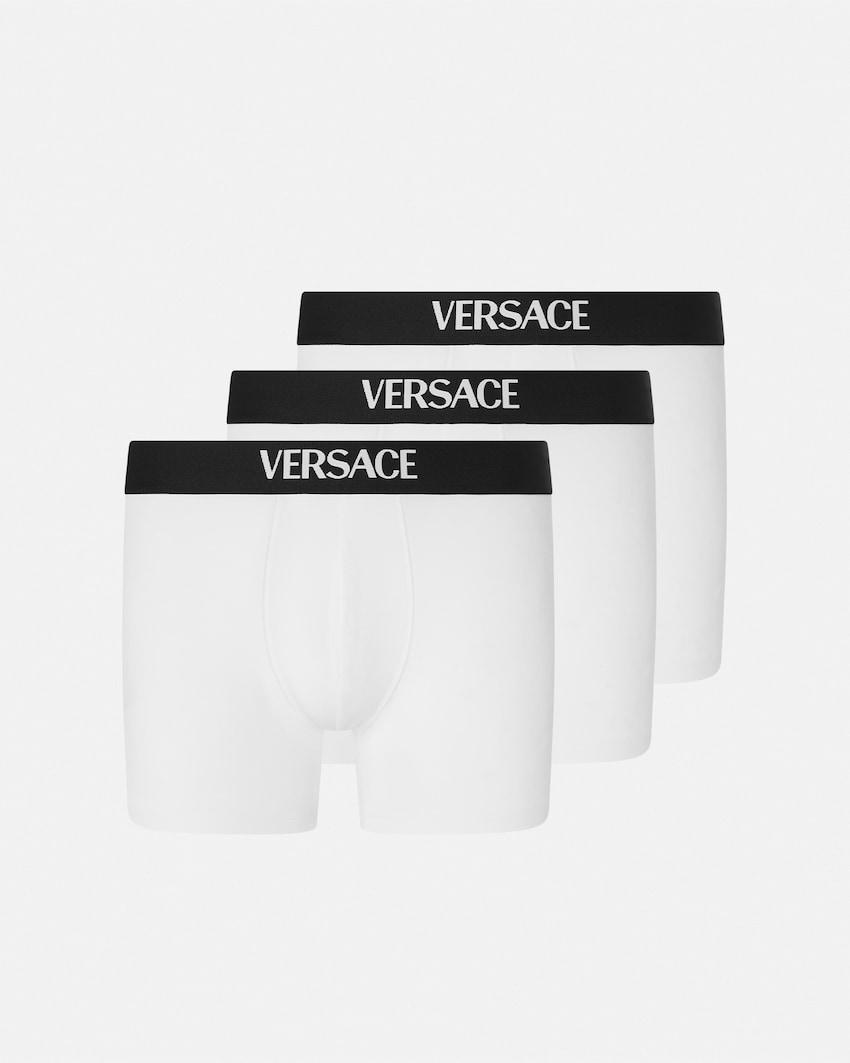 cotton-jersey long trunks 3-pack by VERSACE