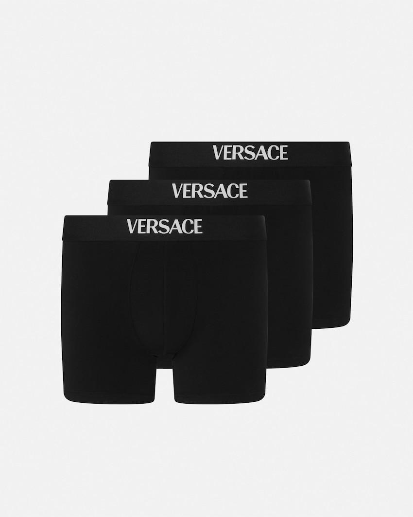 cotton-jersey long trunks 3-pack by VERSACE