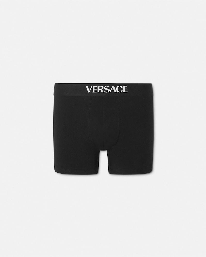 cotton-jersey long trunks by VERSACE