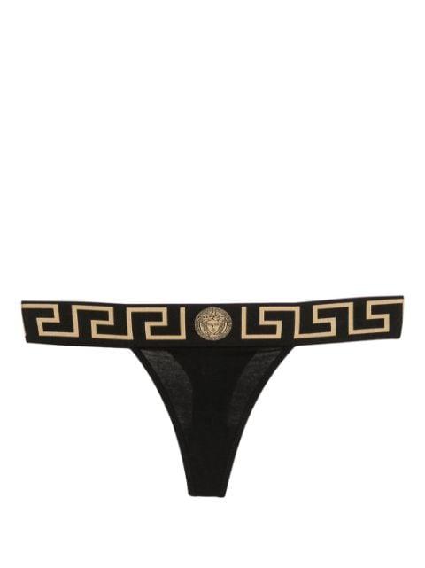 cotton-jersey thong by VERSACE