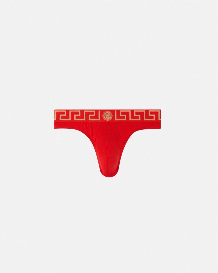 cotton-jersey thong by VERSACE