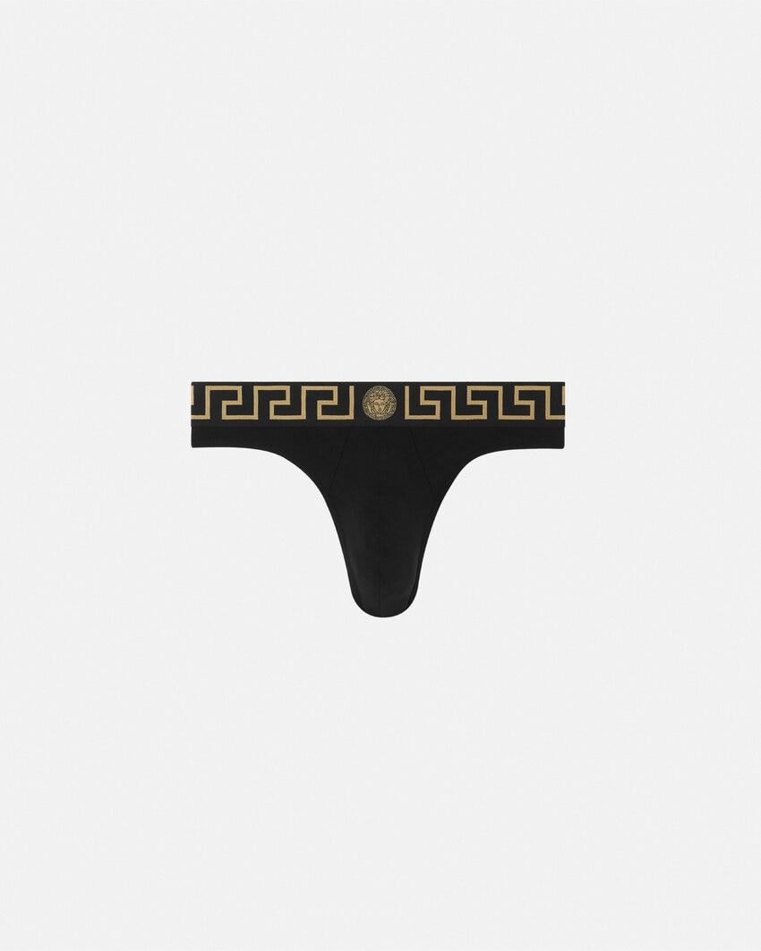 cotton-jersey thong by VERSACE
