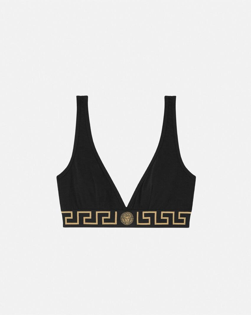 cotton-jersey triangle bralette by VERSACE