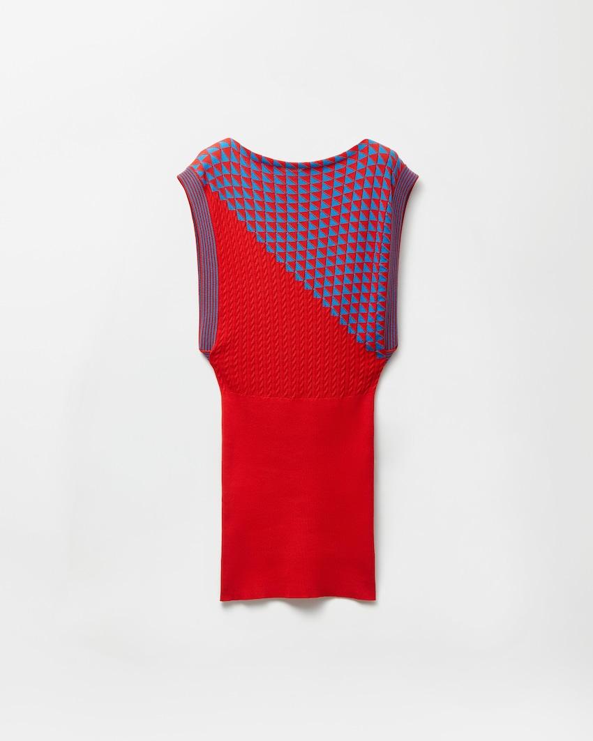 cotton knit mini dress by VERSACE