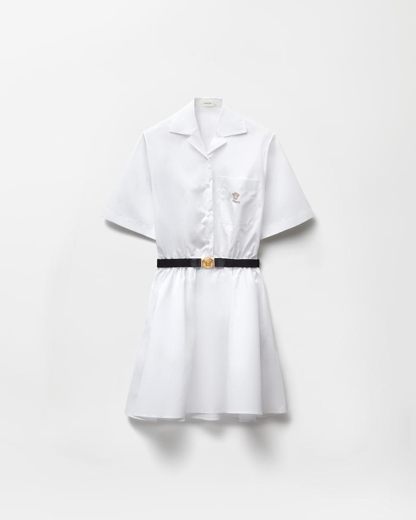 cotton-poplin mini dress by VERSACE