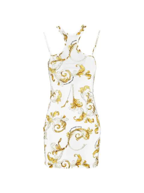 couture-print mini dress by VERSACE