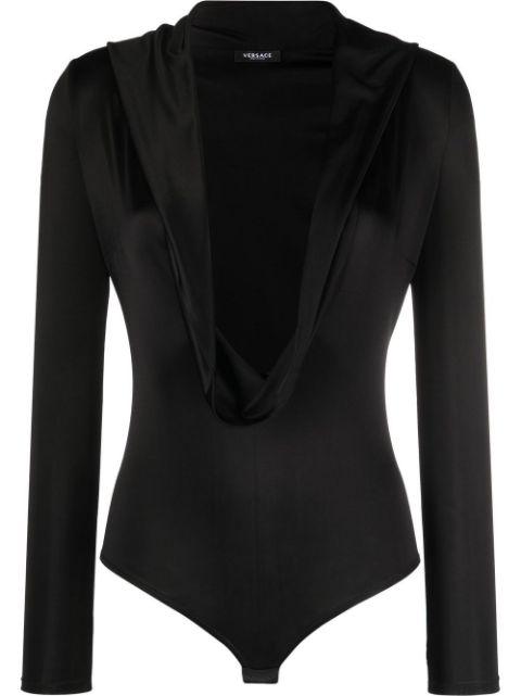 cowl-neck long-sleeved bodysuit by VERSACE