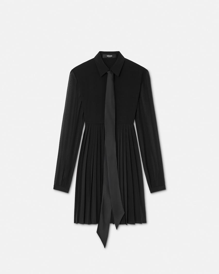 crepe de chine lavalliere mini dress by VERSACE