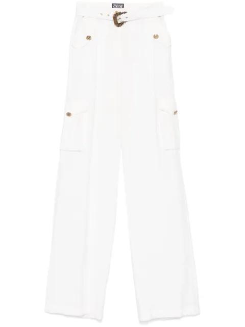 crinkled-finish cargo pants by VERSACE