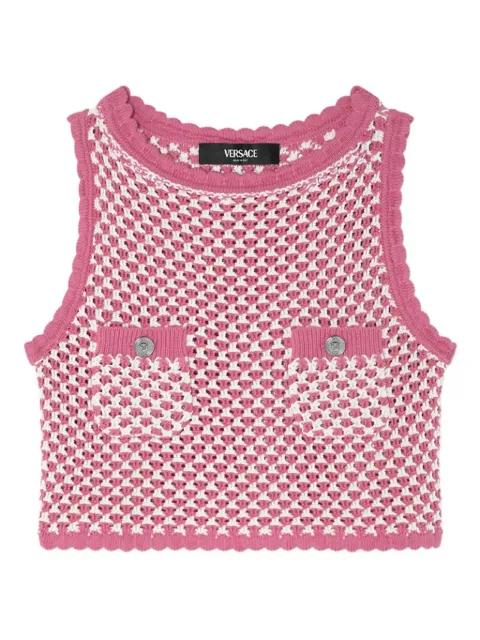 crochet knit top by VERSACE