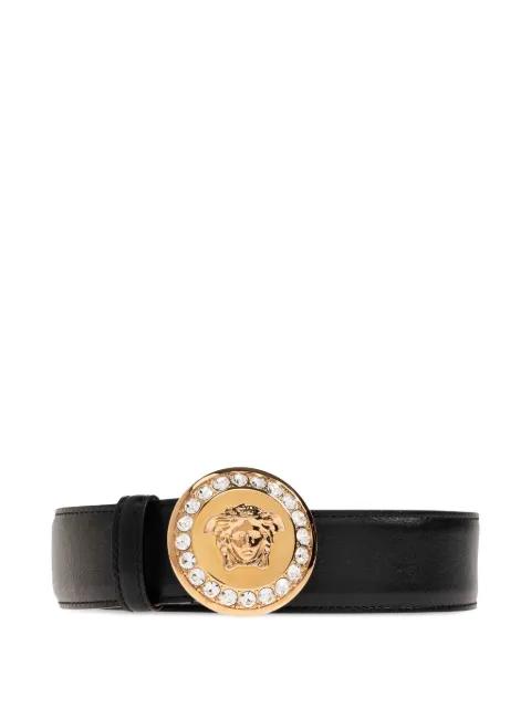 crystal-embellished Medusa-buckle belt by VERSACE