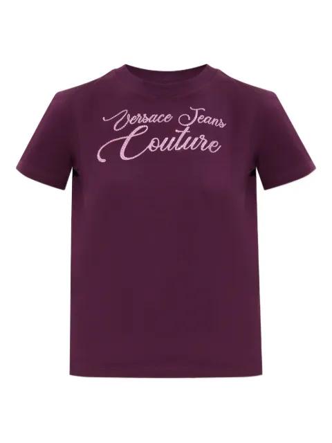 crystal-embellished T-shirt by VERSACE
