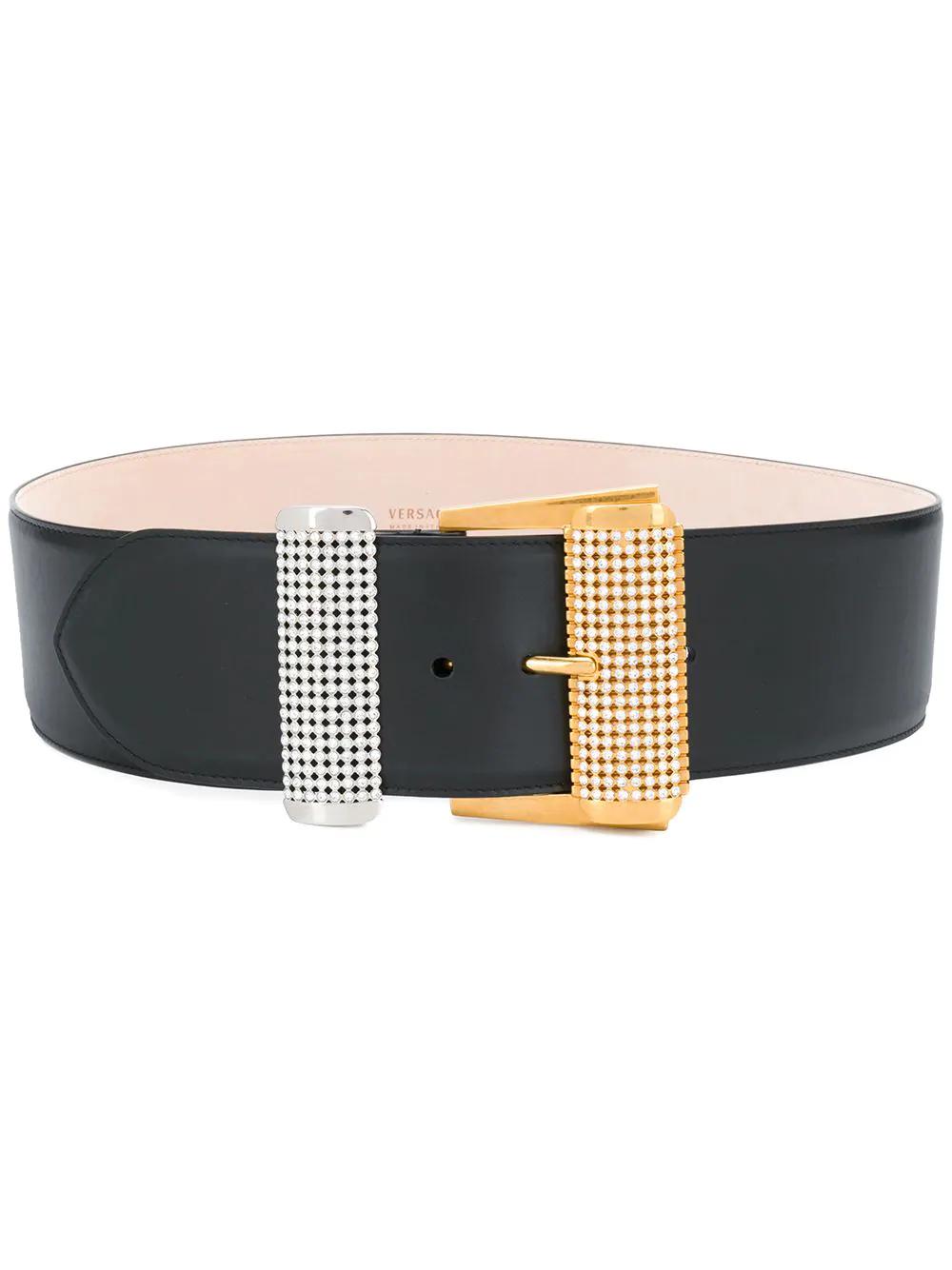 crystal-embellished buckle belt by VERSACE