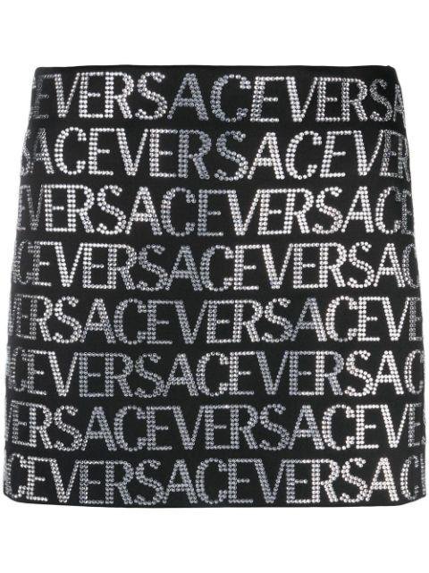 crystal embellished mini skirt by VERSACE