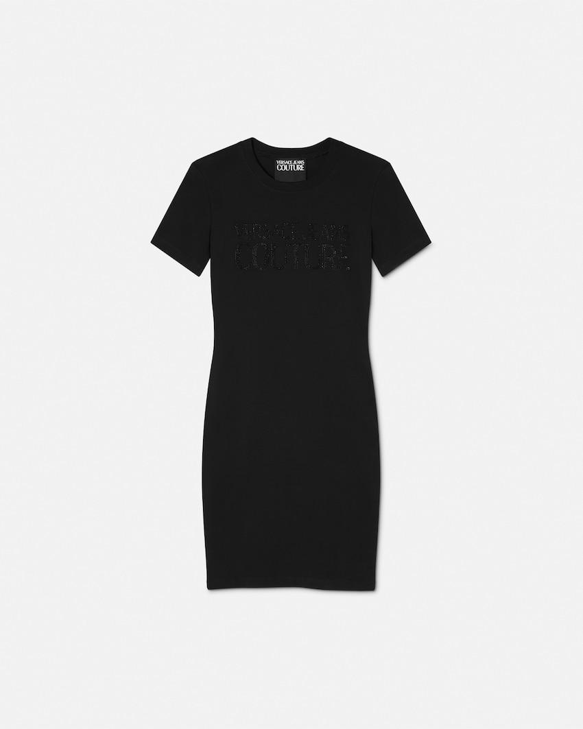 crystal institutional logo t-shirt dress by VERSACE