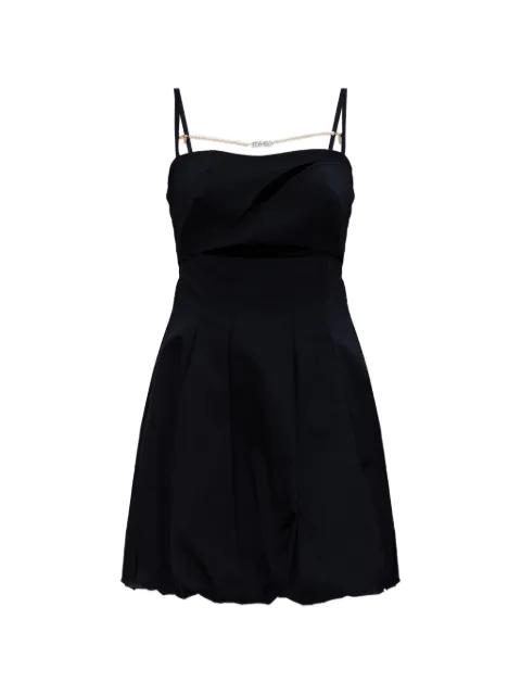 cut-out pleated mini cotton dress by VERSACE