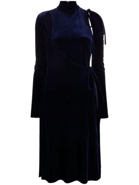 cut-out velvet wrap dress by VERSACE