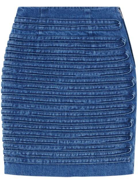 denim mini skirt by VERSACE