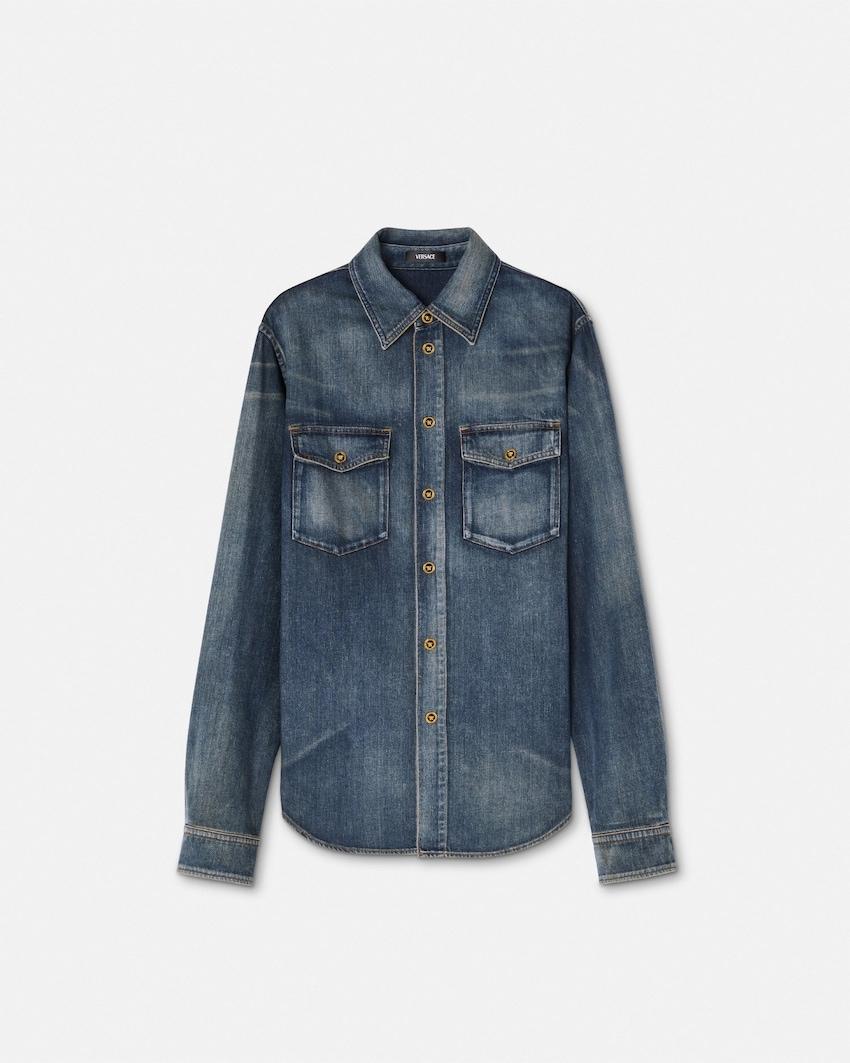 denim overshirt by VERSACE